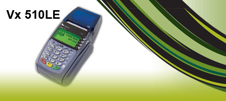 VX-510LE-Terminal Host Merchant Services Image of the Vx 510 LE payment processing terminal.