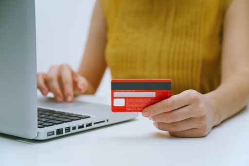 women with card