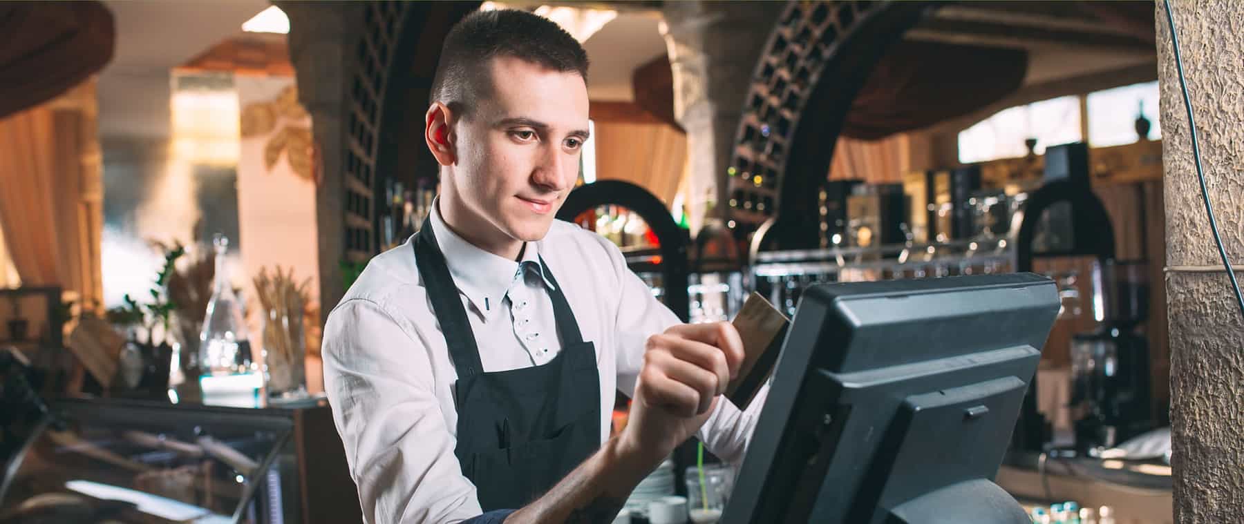 Bartender using point of sale Point of Sale