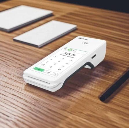Contactless payment terminal for small business merchants.