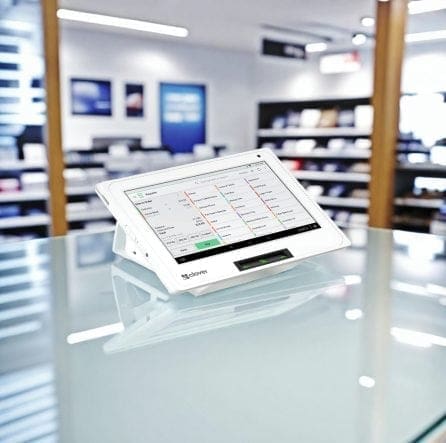 Mobile POS payment device for retail stores and merchant solutions.