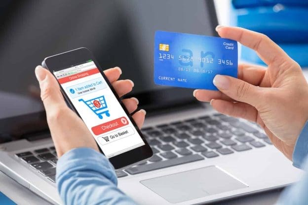 Woman Doing Online Shopping Using Credit Card 103311834