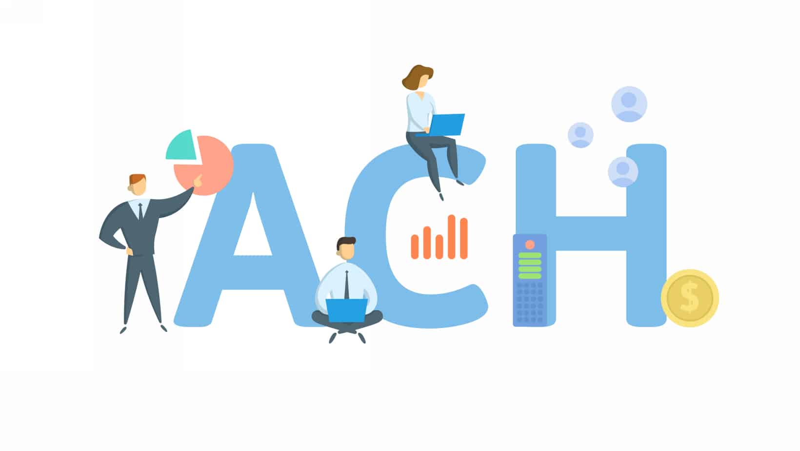 ach automated clearing house concept with keyword people and icons flat vector illustration isolated on white 201219120 Ach Automated Clearing House Concept With Keyword People And Icons Flat Vector Illustration Isolated On White 201219120