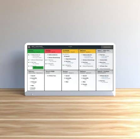 Digital restaurant POS system for order management and payment processing.