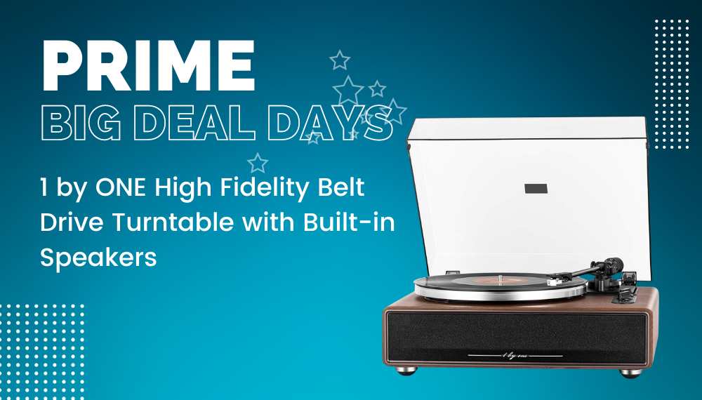 1 by ONE High Fidelity Belt Drive Turntable with Built in Speakers 1 by ONE High Fidelity Belt Drive Turntable with Built-in Speakers