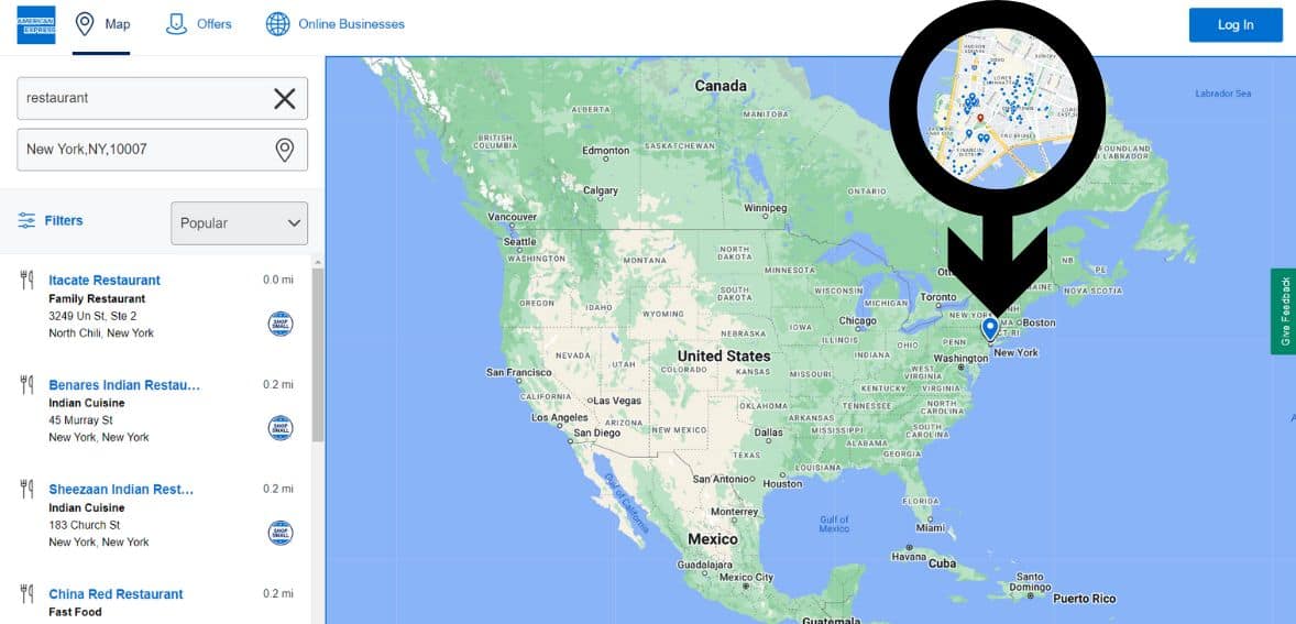 find business American Express find a store near me.