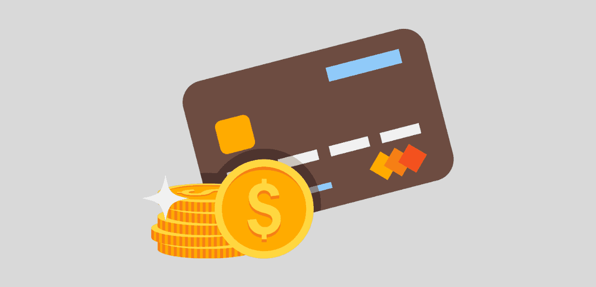 Secure payment card with coins for Host Merchant Services SEO keywords.