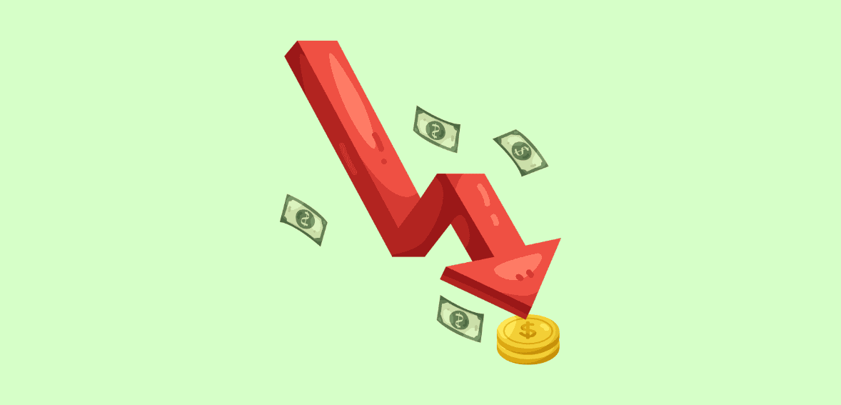 Decline in sales and revenue showing financial challenges for businesses.