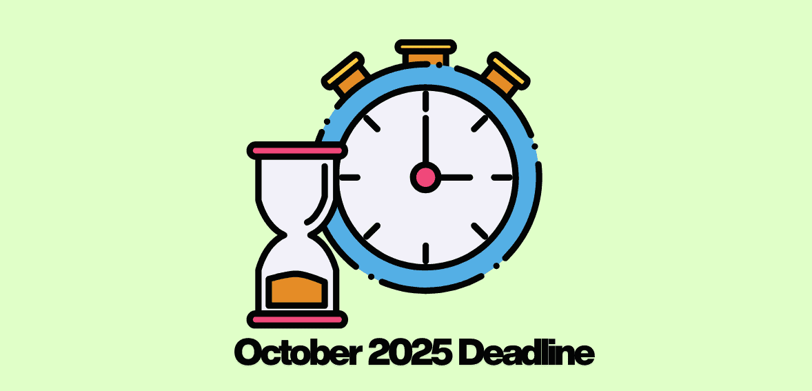 Time-sensitive deadline notice for Host Merchant Services October 2025.