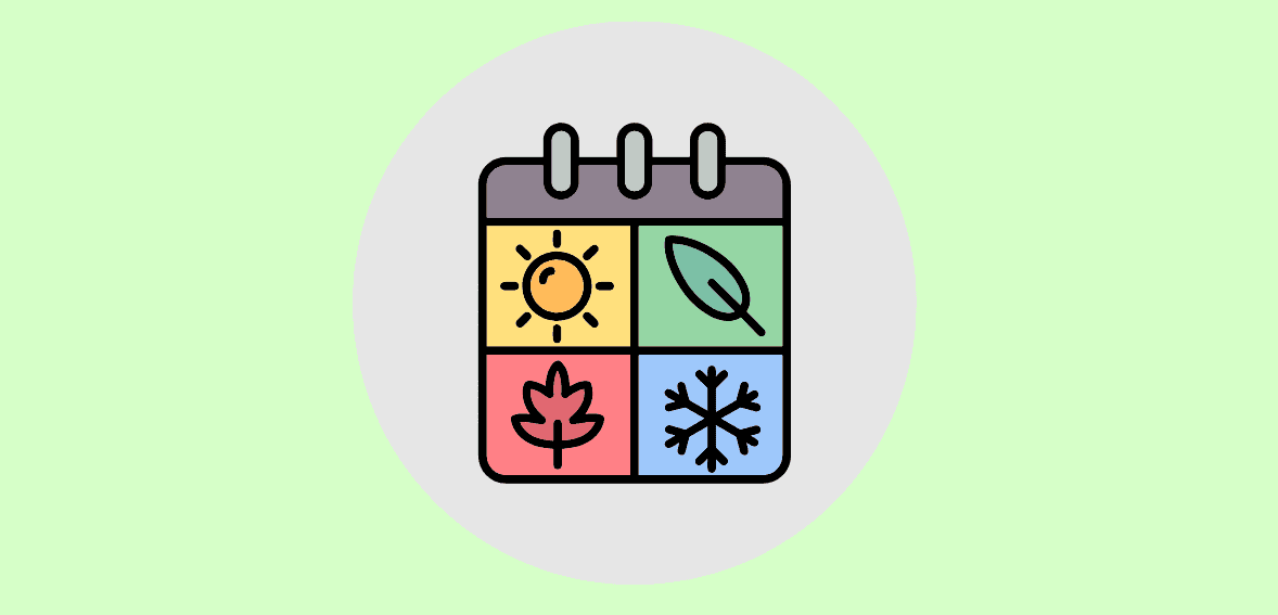 Sun and snowflake icons representing seasonal climate control, weather, and environmental management.
