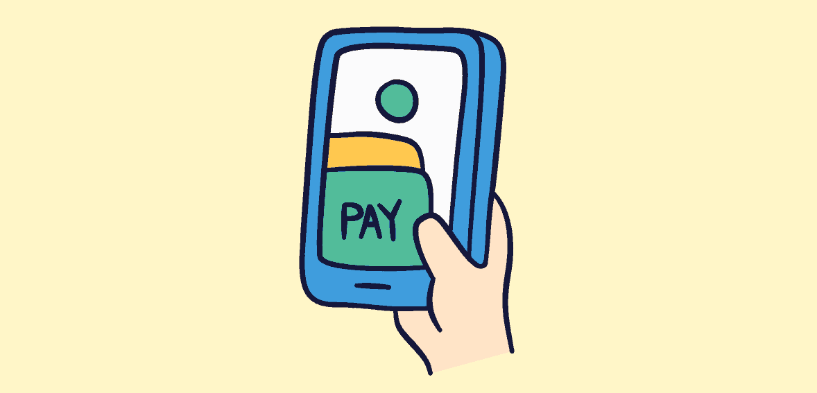 Mobile payment being made with a smartphone for Host Merchant Services.
