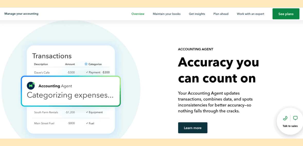 Accounting software for small business transactions and expense management.