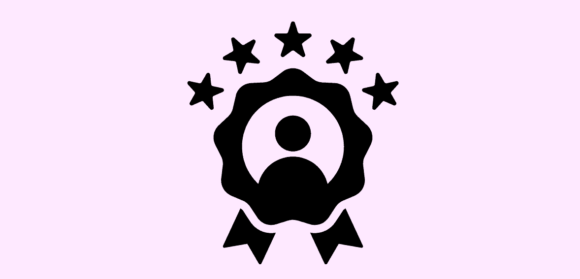 Secure payment processing icon with stars and badges for Host Merchant Services.