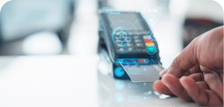 Secure mobile payment processing on a smartphone for small business merchants.