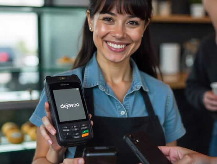 Secure mobile payment processing for small businesses, featuring Dejavoo terminals.
