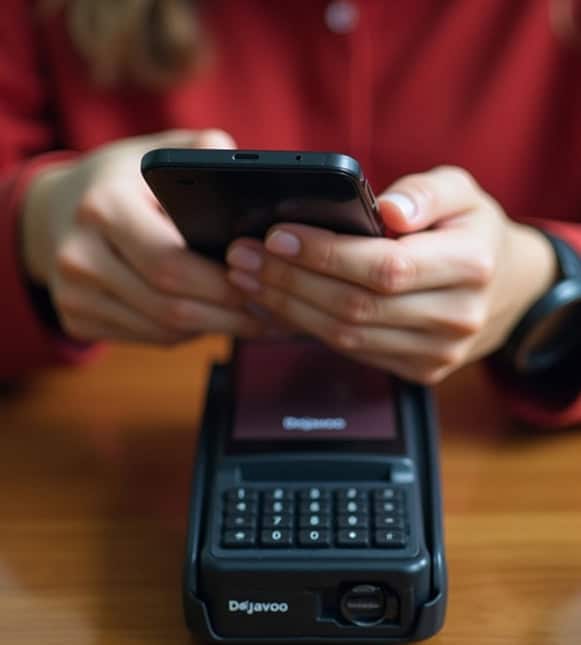 Mobile payment processing with a card reader and smartphone for seamless transactions.