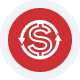 Red and white Host Merchant Services logo with dollar sign symbol.