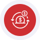 Secure payment processing logo with dollar sign and circular arrow.