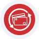 fitness icon2 Red card terminal for secure mobile payment processing.
