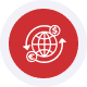 iconn1 Red globe with a white cursor arrow symbol, representing global online payment solutions.