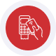 inperson process icon Mobile payment processing with Host Merchant Services for seamless transactions.