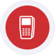 merchant service icon20 Mobile payment app interface on smartphone screen.