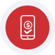 merchant service icon23 Mobile payment terminal on a countertop, showcasing secure transaction technology.
