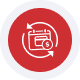 merchant service icon24 Red credit card icon representing payment processing.