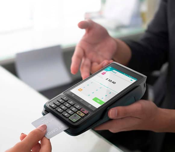 Contactless payment terminal for merchant credit card processing and POS solutions.