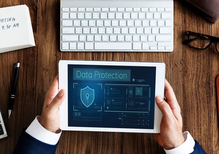 Data protection cybersecurity digital security concept.