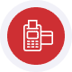 retail merchant icon1 Mobile credit card terminal for secure payment processing.