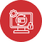 Secure payment processing device with card reader at Host Merchant Services.