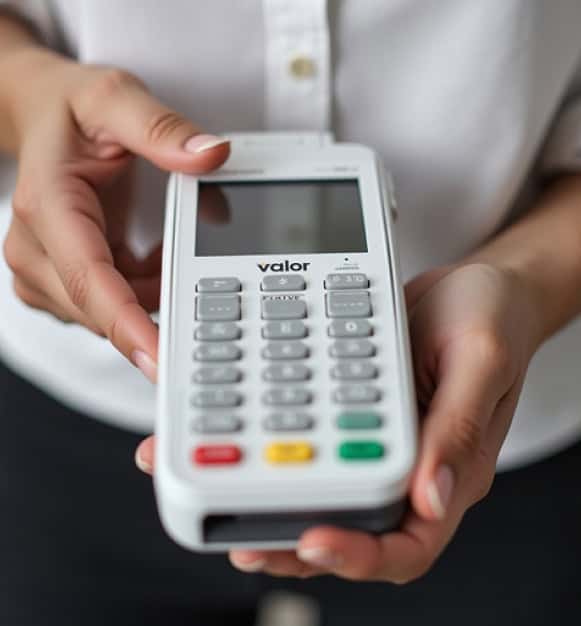 Contactless payment terminal for secure credit card processing.