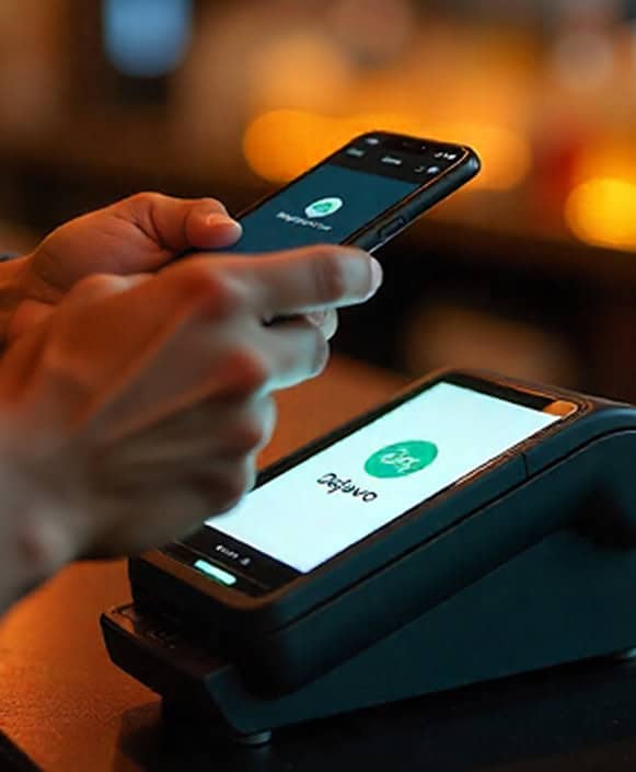 Contactless mobile payment, digital wallet, secure transaction processing, Host Merchant Services.
