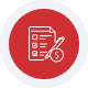 Red credit card processing icon representing secure payment solutions.