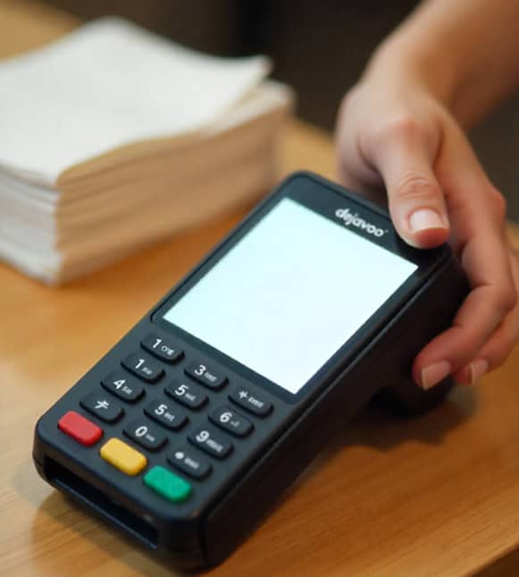 EMV card payment terminal for secure transactions.