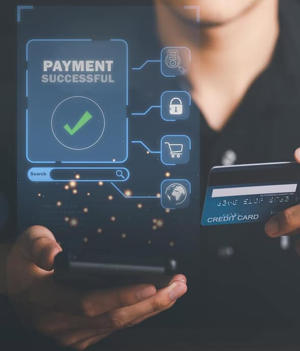 Secure mobile payment processing with credit card transactions.