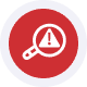 web hosting icon10 Red warning alert icon with exclamation mark, caution symbol, and alert indicator.