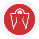 Red and white coffee cup logo representing Host Merchant Services company.