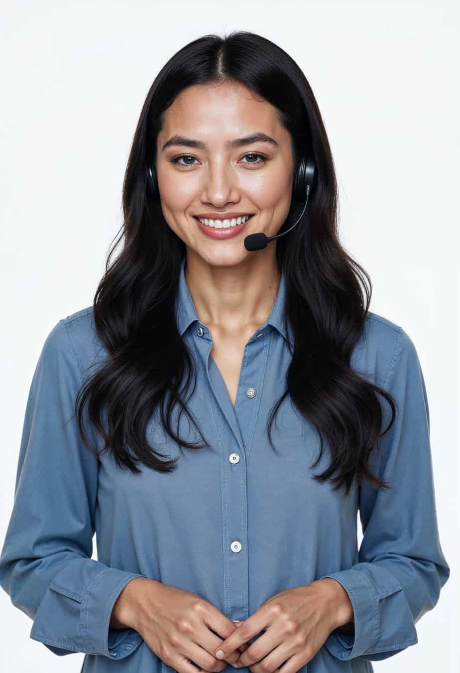 Reliable Host Merchant Services customer support representative with headset.