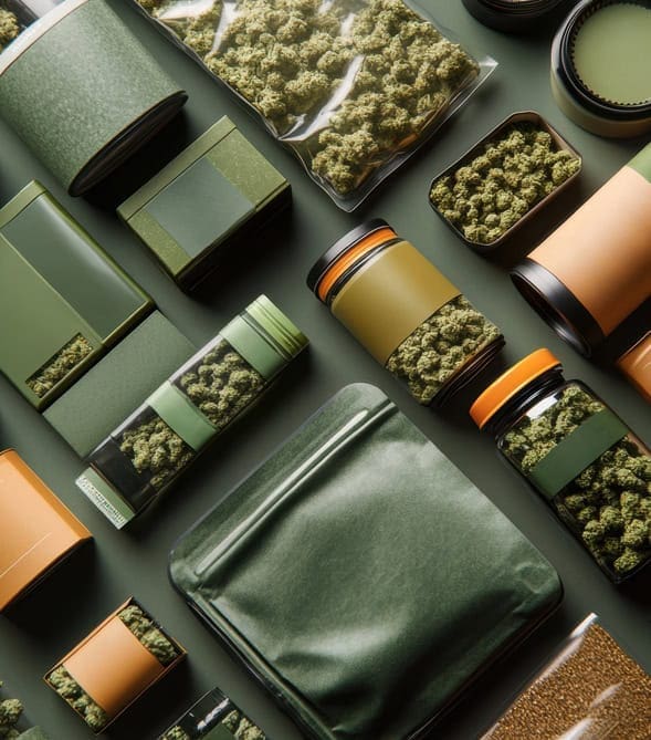 Premium cannabis packaging containers for dispensaries and brands.