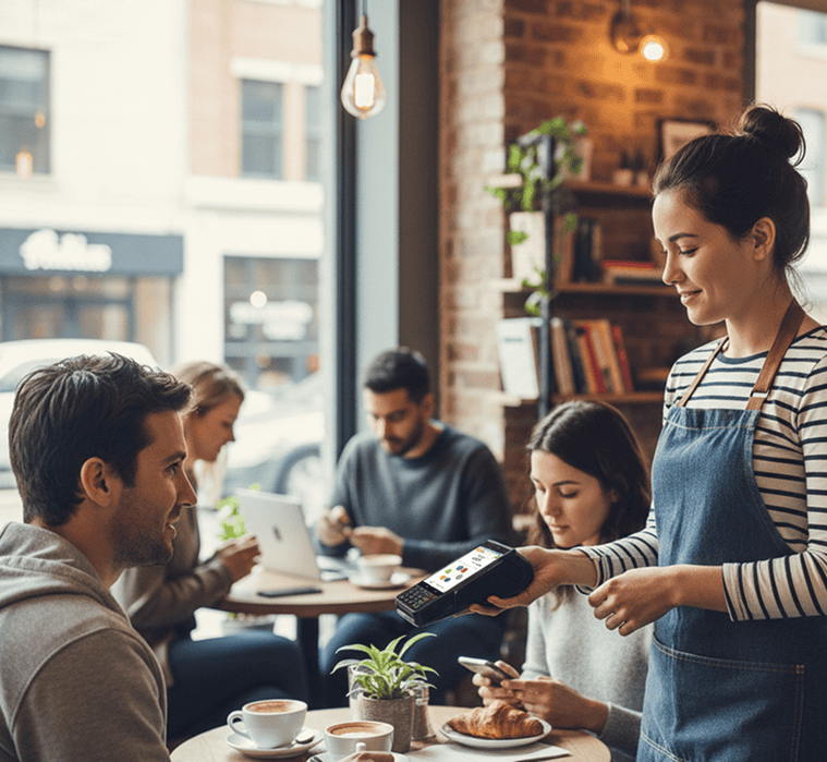 Affordable payment processing solutions for small businesses and cafes.