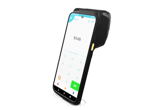 Dejavoo P8 Mobile payment processing device for merchant transactions and secure credit card payments.