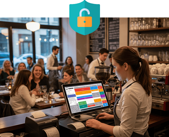 Secure payment processing for restaurants and cafes with Host Merchant Services.