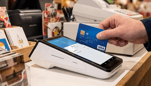 Contactless credit card payment at Host Merchant Services.