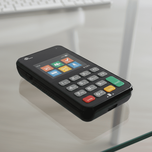 Portable payment terminal for seamless card processing at Host Merchant Services.