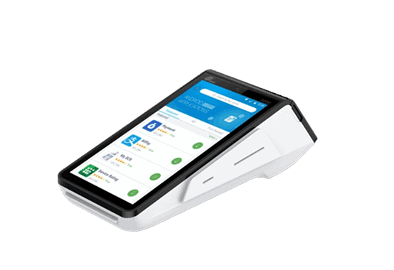 Pax A800 Mobile point of sale payment terminal with digital transaction options for businesses.
