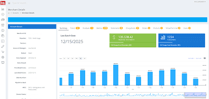 Secure Payment Processing Dashboard for Host Merchant Services.