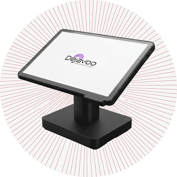 Touchscreen payment terminal with Degaroo logo for Host Merchant Services, optimized for seamless transactions.