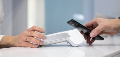 Contactless payment terminal for seamless credit card processing.